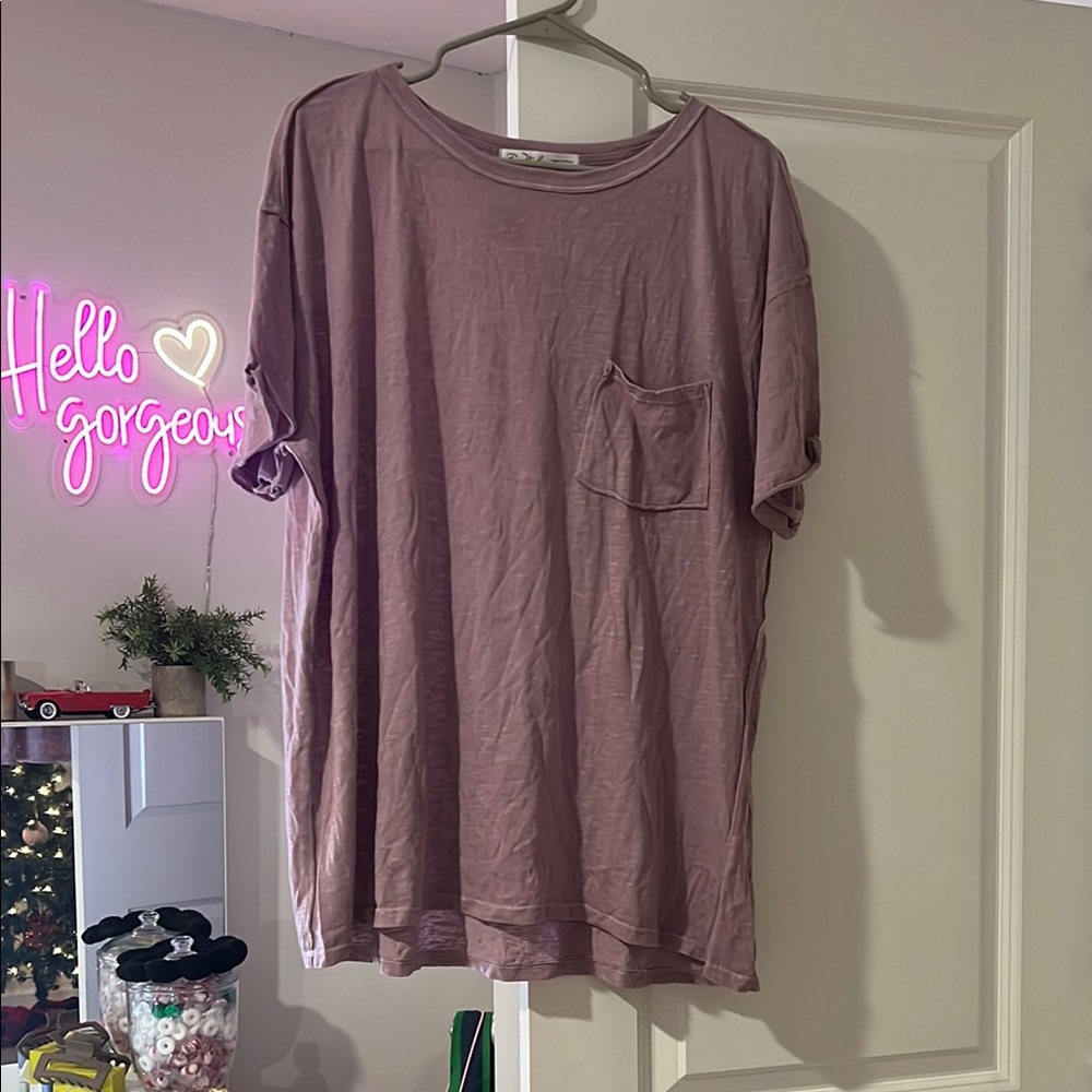 Madewell Mauve Pocket Tee